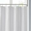 Super Waffle Textured Solid Shower Curtain