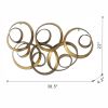 38.5x22x4.2" Seretha Gold Leaf Wall DÃ©cor