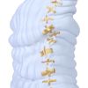 Modern and Elegant White Ceramic Vase with Gold Accents