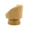 360 Degree Swivel Cuddle Barrel Accent Chairs, Round Armchairs with Wide Upholstered, Fluffy Fabric Chair for Living Room, Bedroom, Office, Waiting Ro
