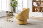 360 Degree Swivel Cuddle Barrel Accent Chairs, Round Armchairs with Wide Upholstered, Fluffy Fabric Chair for Living Room, Bedroom, Office, Waiting Ro