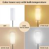 Floor Lamp for Living Room, Modern Standing Lamps with Lampshade, Minimalist Tall Lamp with Foot Switch for Living Room, Bedroom, Kids Room, Office(Bu